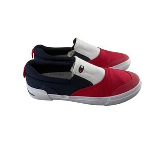 Champion Red White Blue Slip On Canvas Shoes Size‎ Youth 6.5 Womens 8